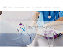 Tablet Screenshot of bowenhillsmedicalcentre.com.au